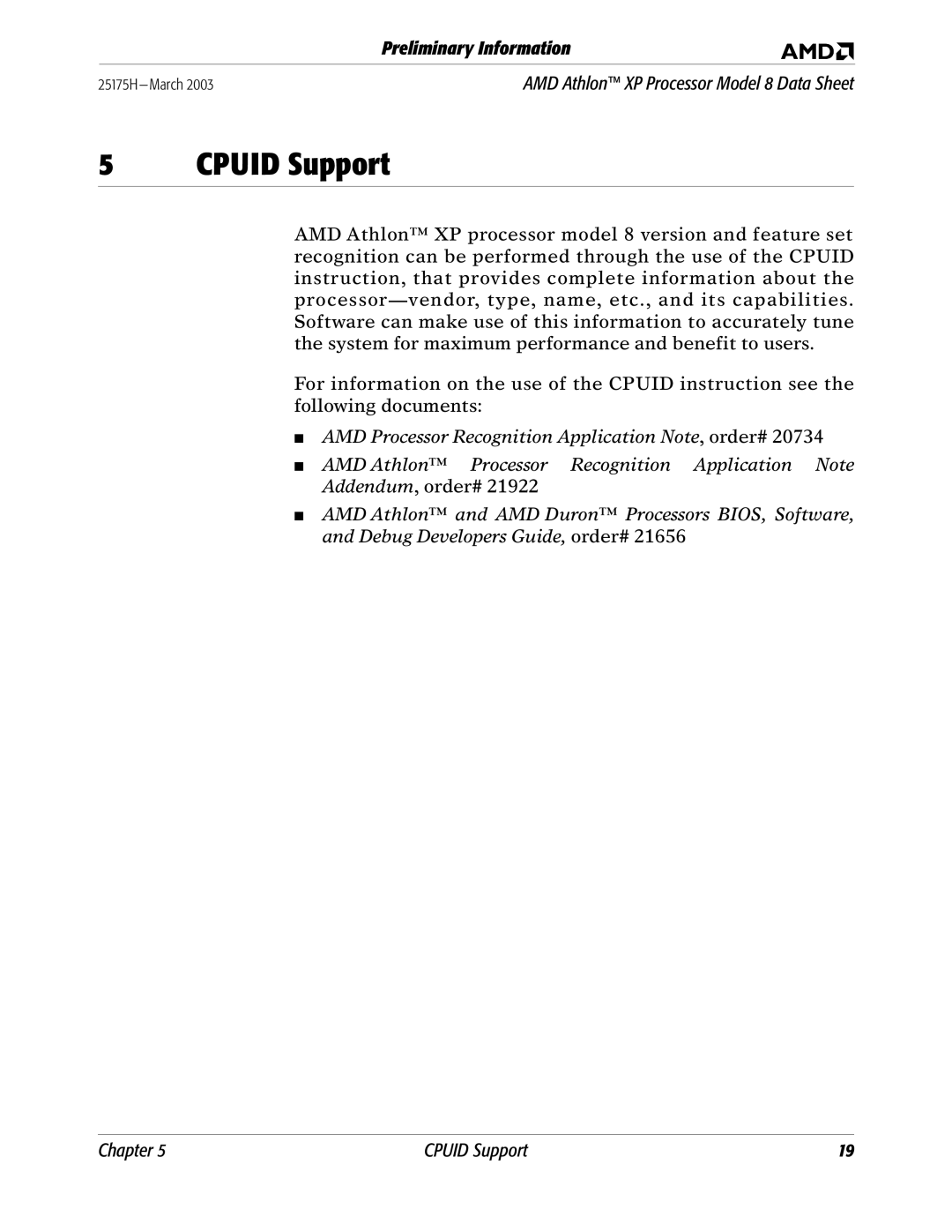 AMD 8 manual Cpuid Support 