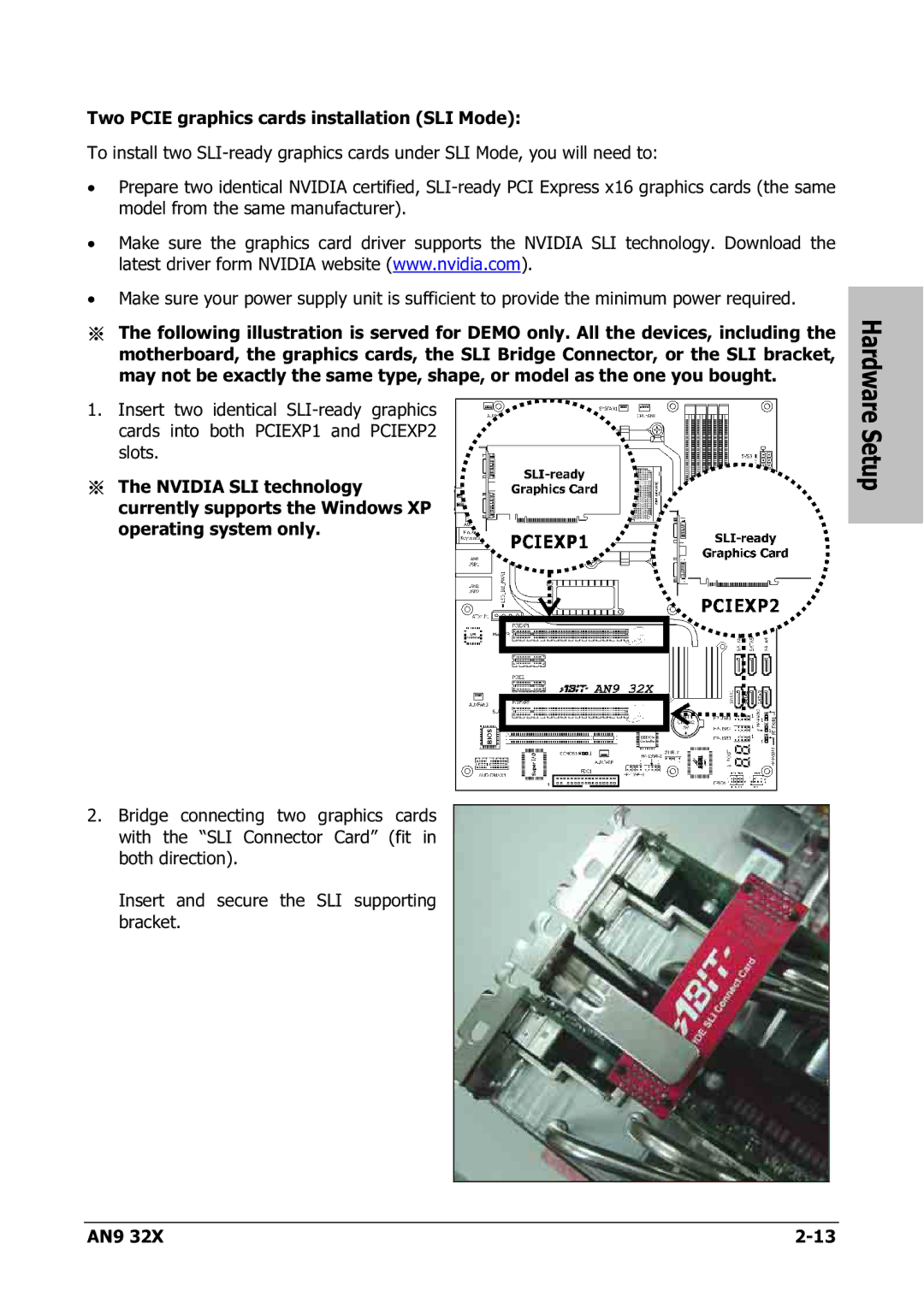 AMD AN9 32X user manual Hardware Setup 