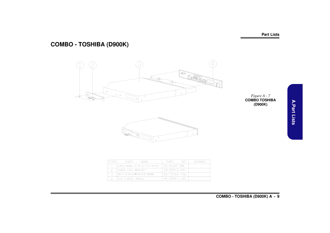 AMD manual Combo Toshiba D900K 