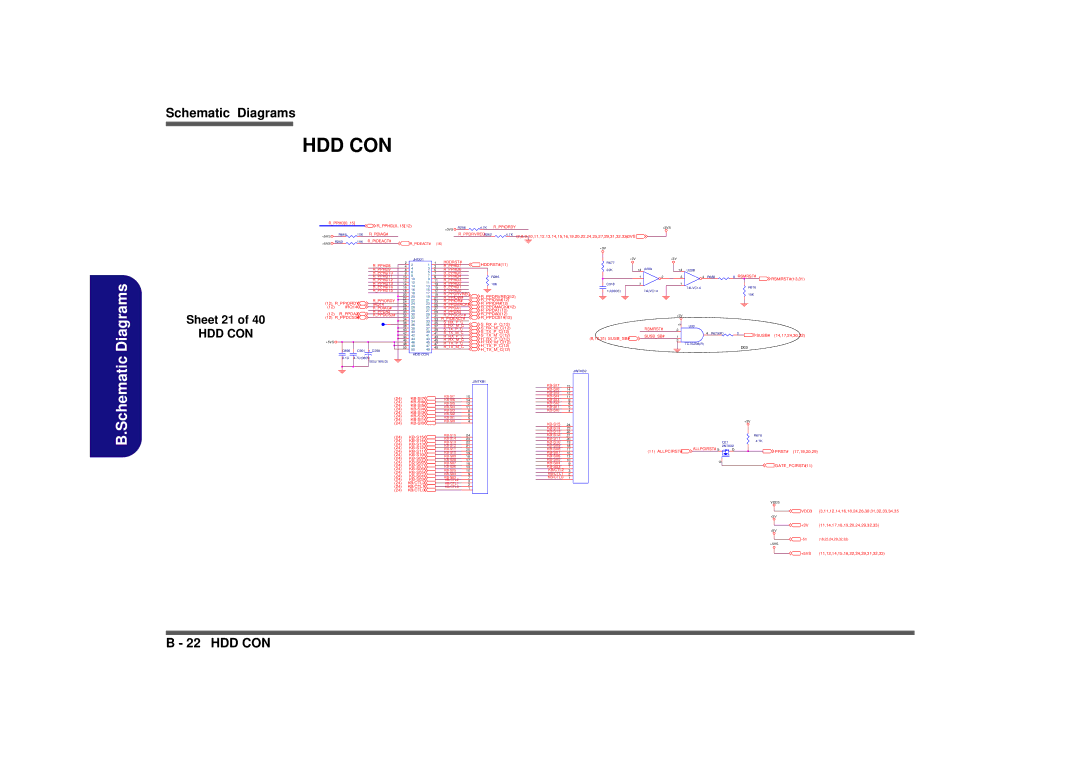 AMD D900K manual Hdd Con, Sheet 21 