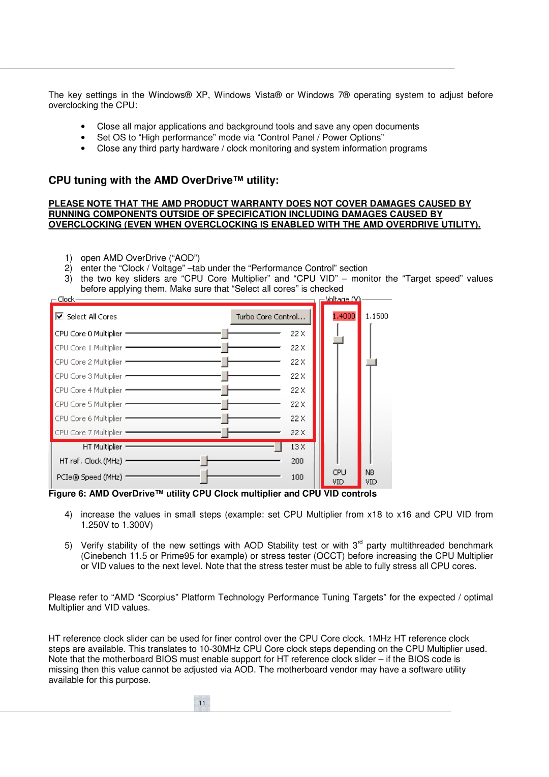 AMD FD9370FHHKWOF manual CPU tuning with the AMD OverDrive utility 