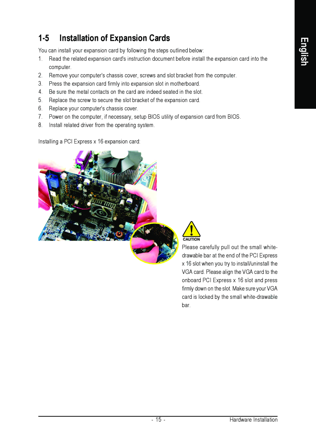 AMD GA-K8N51GMF-RH user manual Installation of Expansion Cards 