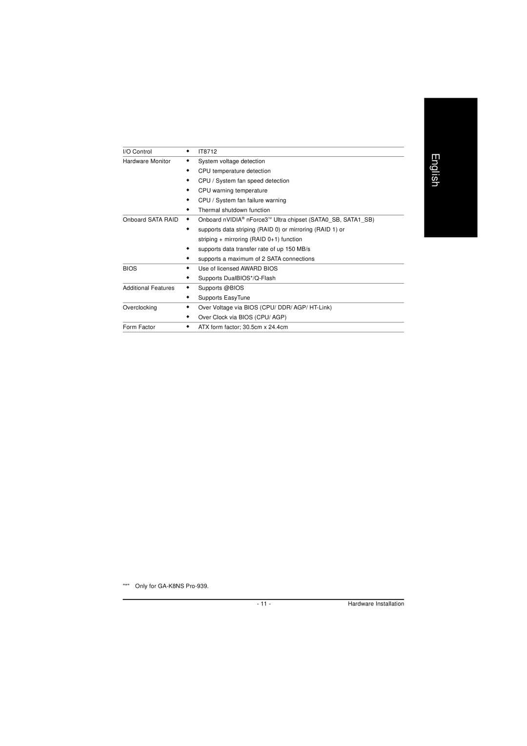 AMD GA-K8NS-939, GA-K8NS PRO-939 user manual Bios 