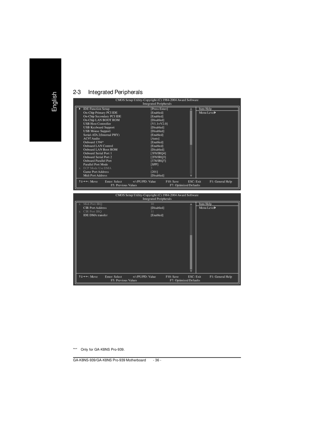 AMD GA-K8NS PRO-939, GA-K8NS-939 user manual Integrated Peripherals, Spp 