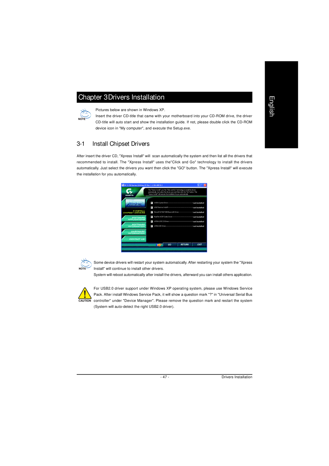 AMD GA-K8NS-939, GA-K8NS PRO-939 user manual Drivers Installation, Install Chipset Drivers 