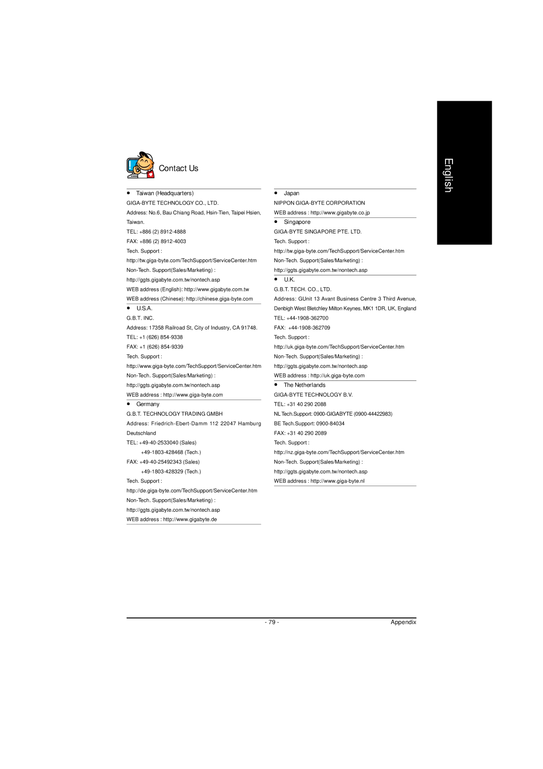 AMD GA-K8NS-939, GA-K8NS PRO-939 user manual Contact Us, Taiwan Headquarters 