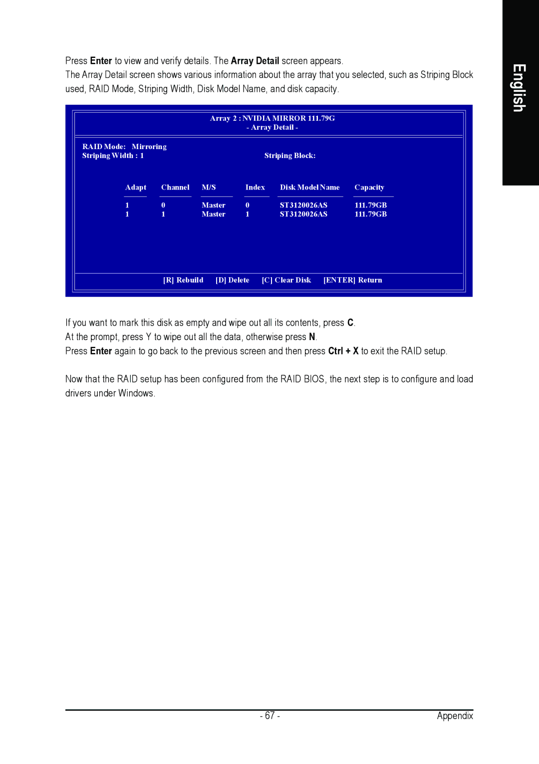 AMD GA-K8NSC-939 user manual Array 2 Nvidia Mirror 111.79G 