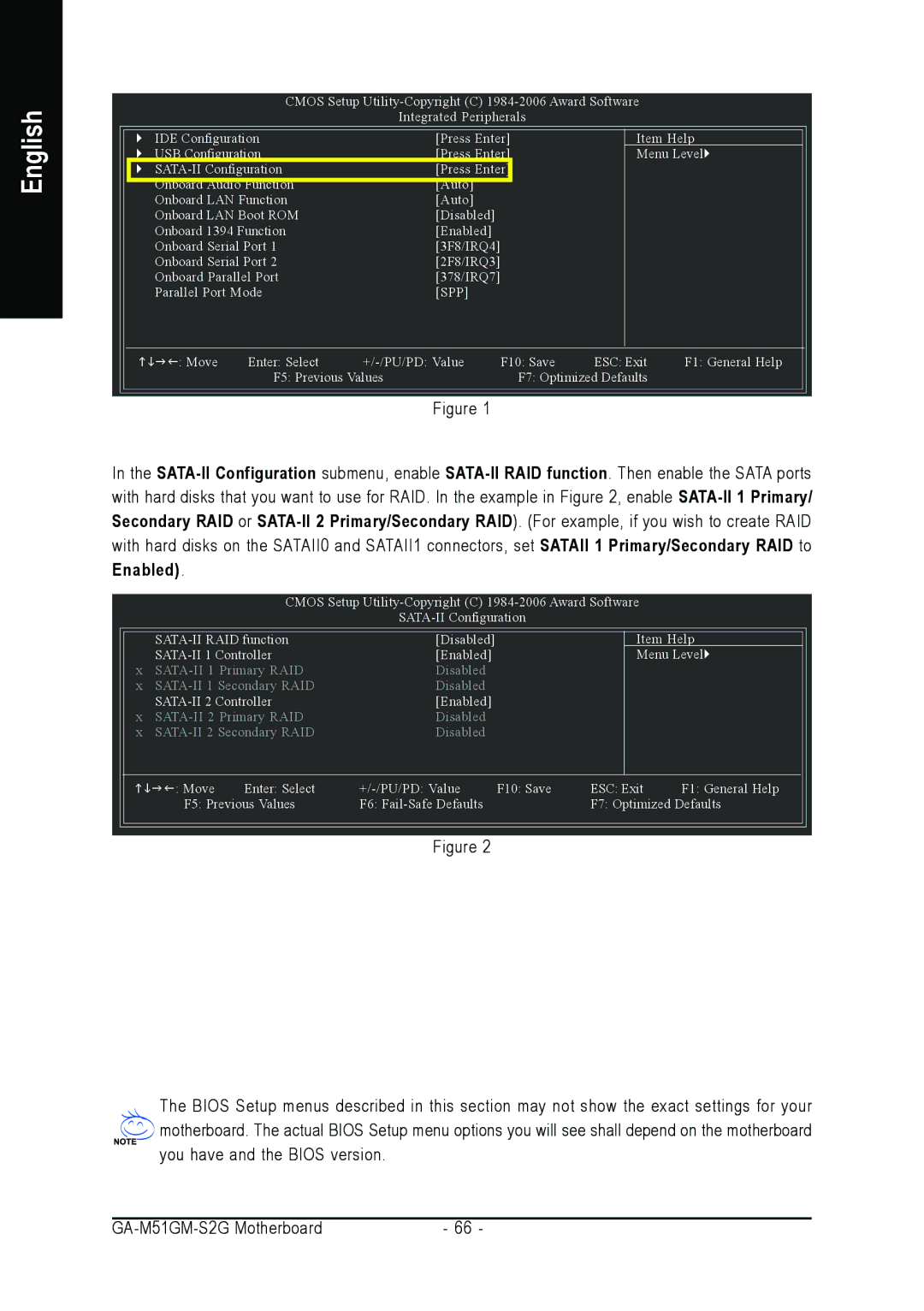 AMD GA-M51GM-S2G user manual SATA-II Primary RAID Disabled SATA-II 2 Secondary RAID 