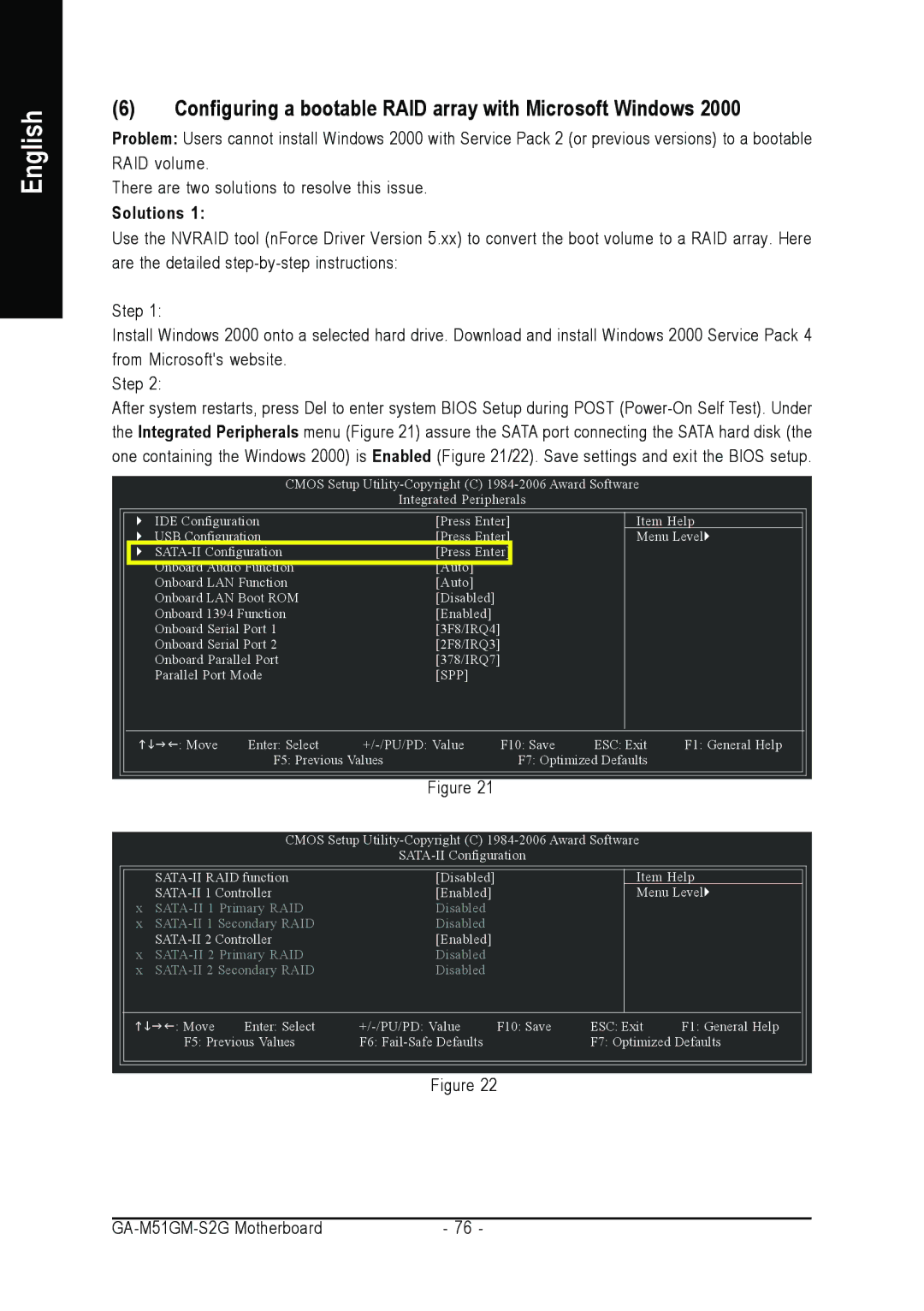 AMD GA-M51GM-S2G user manual Configuring a bootable RAID array with Microsoft Windows, Solutions 