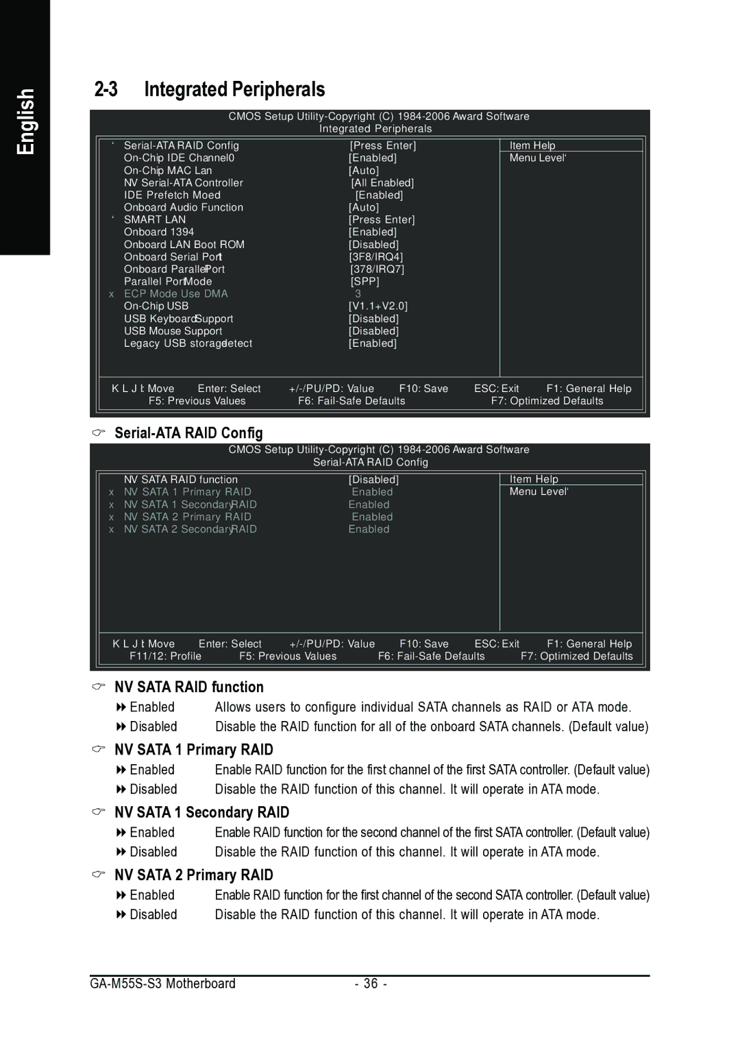 AMD GA-M55S-S3 user manual Integrated Peripherals 