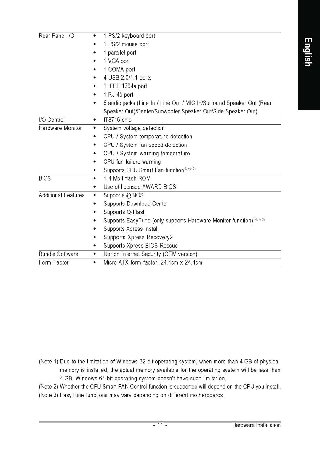 AMD GA-M61PM-S2 user manual Mbit flash ROM 