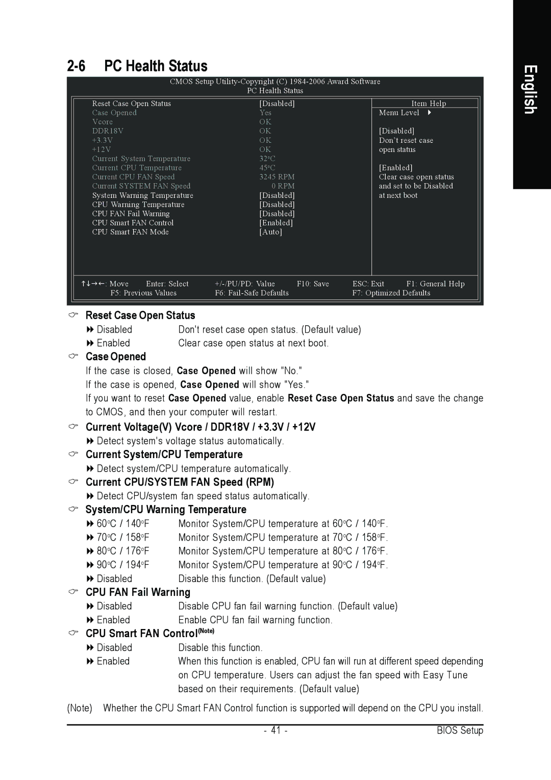 AMD GA-M61PM-S2 user manual Reset Case Open Status 