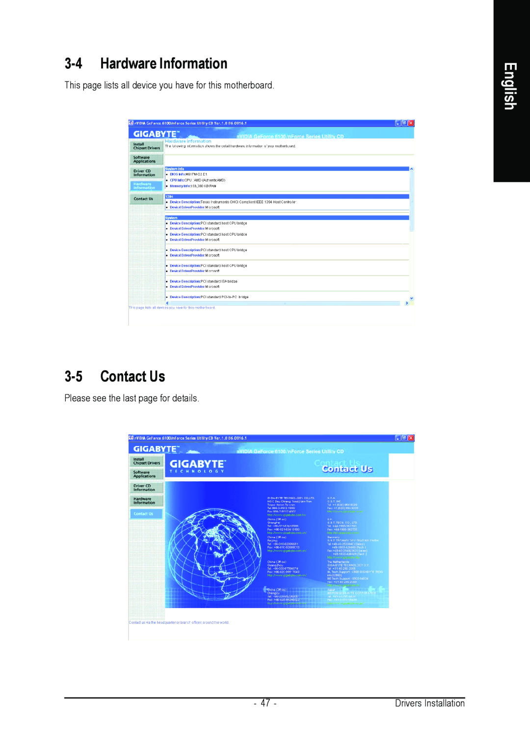 AMD GA-M61PM-S2 user manual Hardware Information, Contact Us 