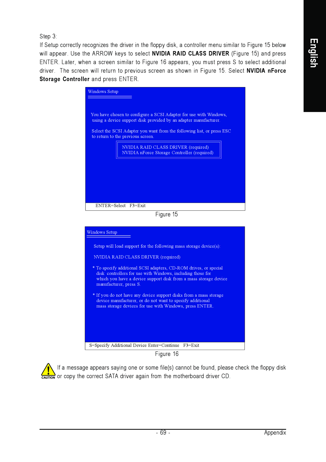 AMD GA-M61PM-S2 user manual ENTER=Select F3=Exit 