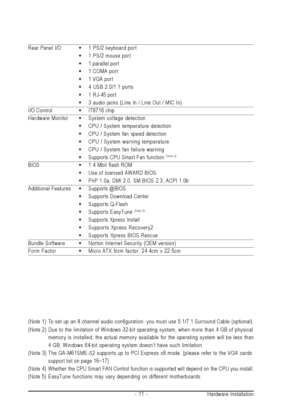 AMD GA-M61SME-S2 user manual Bios 