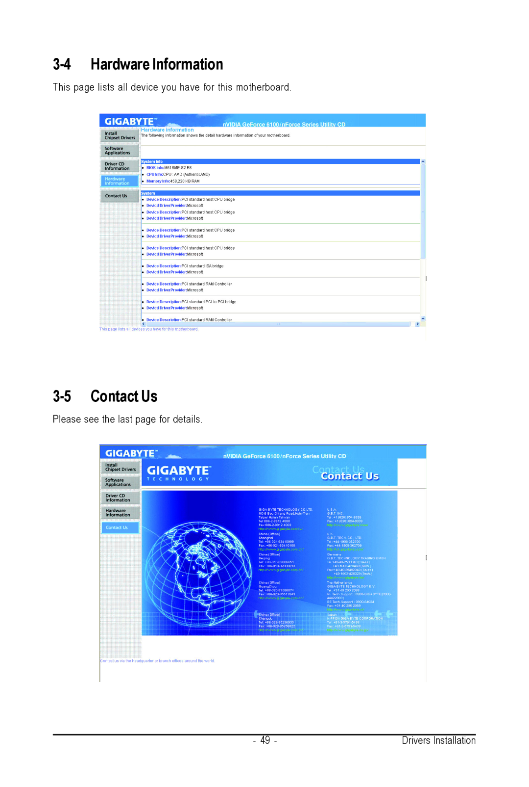 AMD GA-M61SME-S2 user manual Hardware Information, Contact Us 