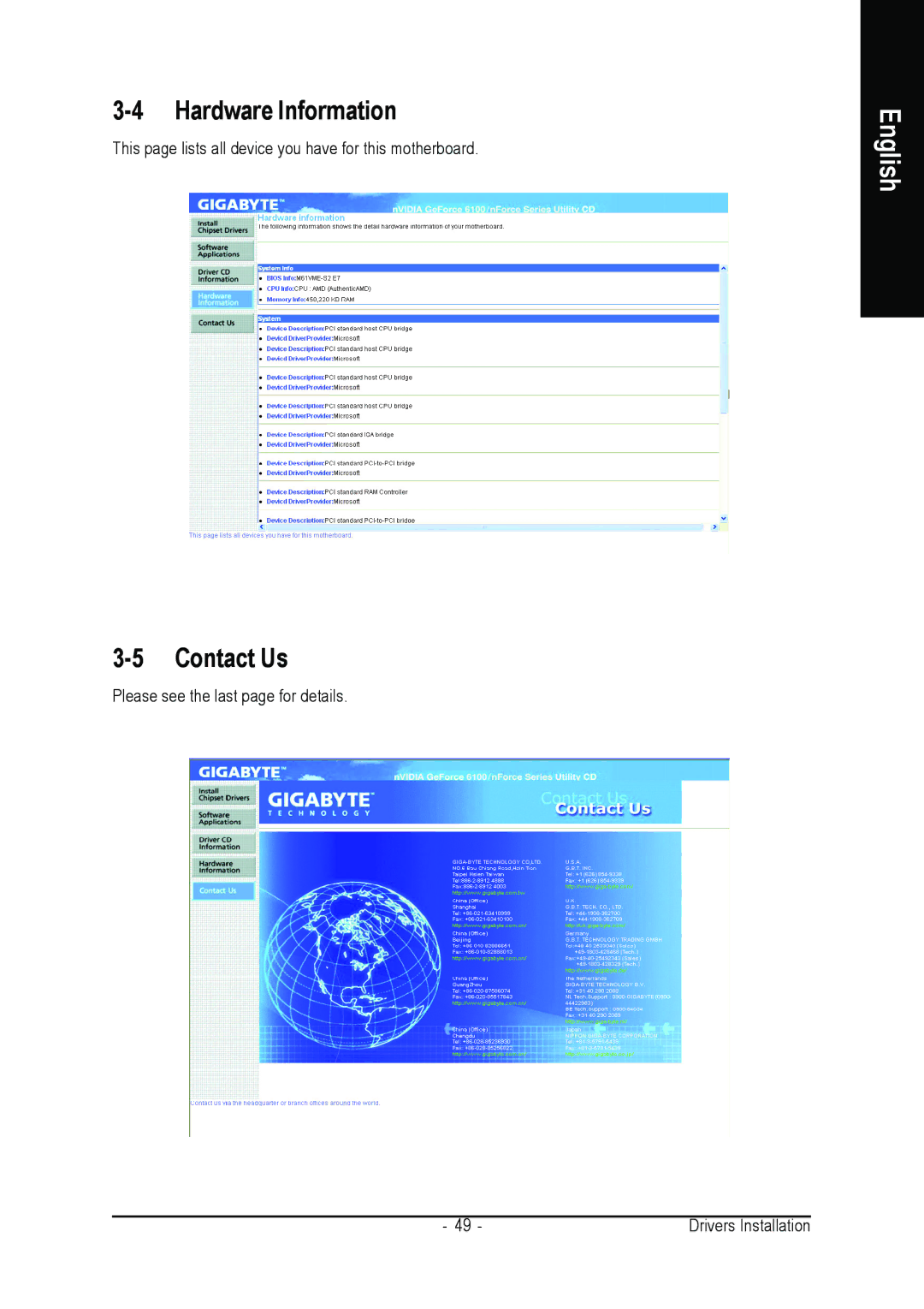 AMD GA-M61VME-S2 user manual Hardware Information, Contact Us 