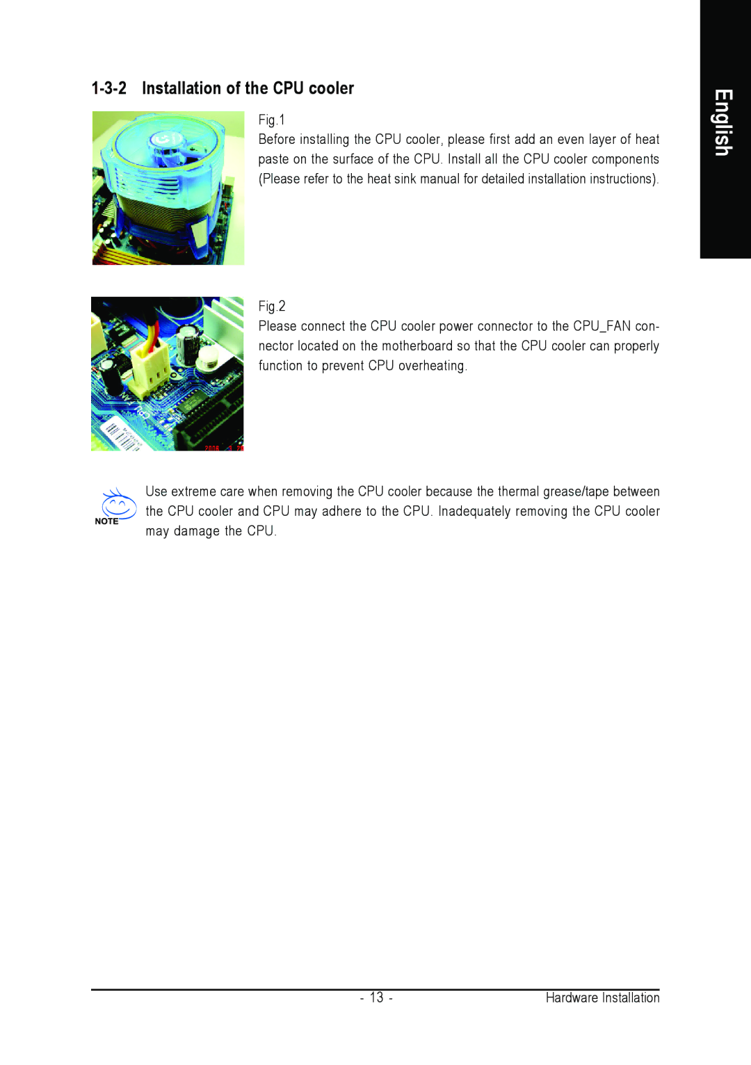 AMD GA-MA69VM-S2 user manual Installation of the CPU cooler 