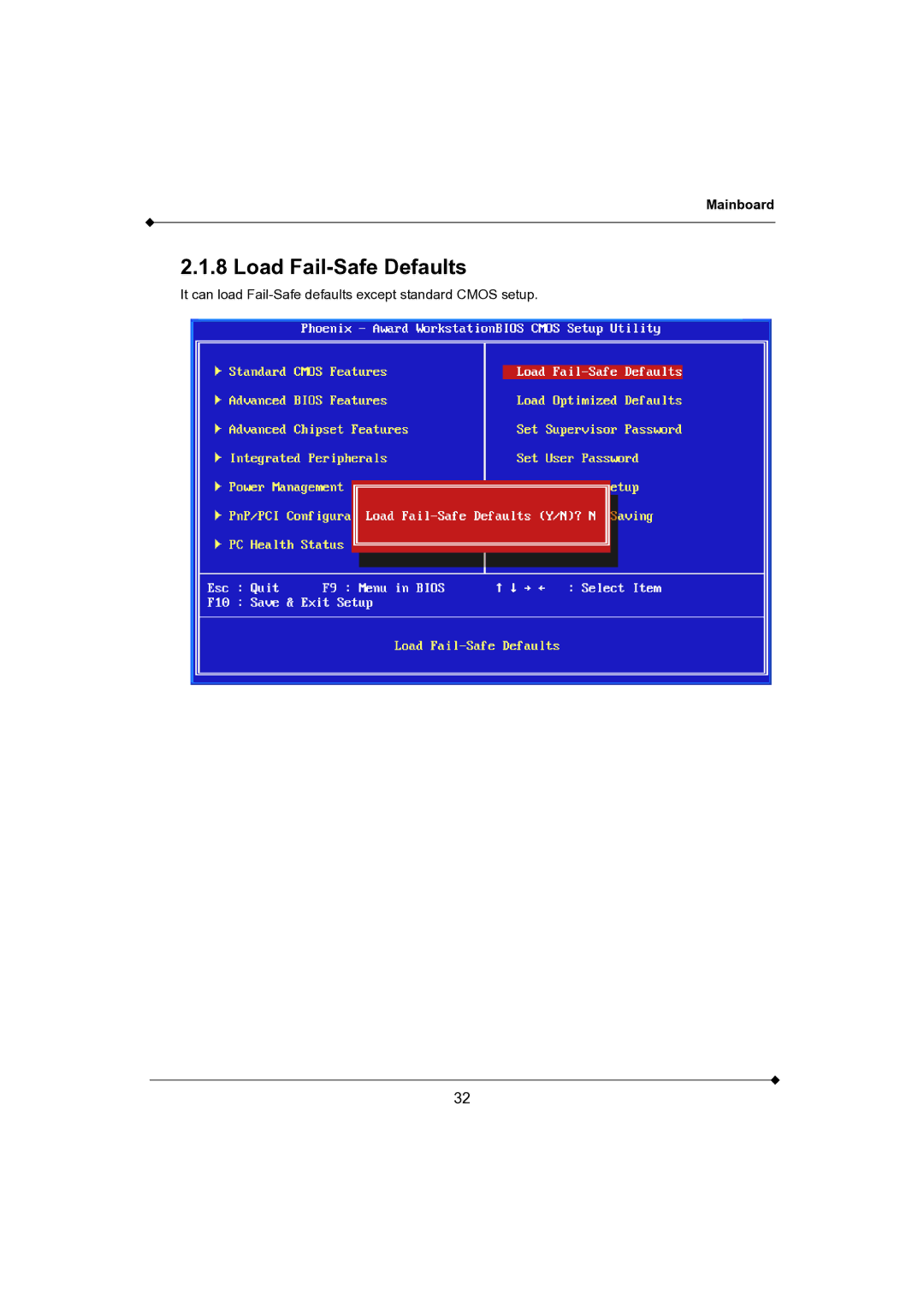 AMD K3780E-S2, K3780E-D2 user manual Load Fail-Safe Defaults 