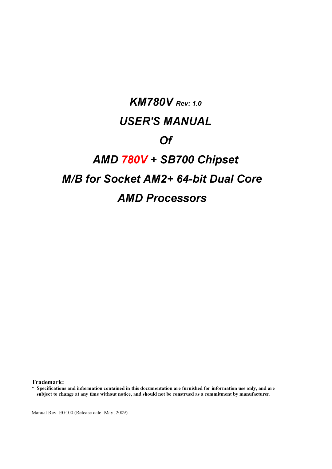 AMD user manual KM780V Rev 