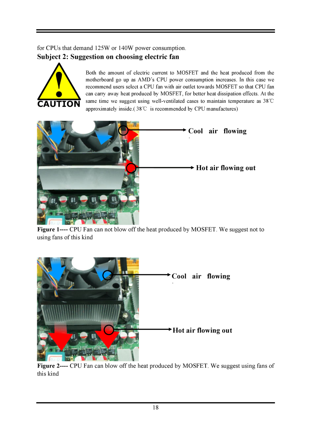 AMD KM780V user manual Cool air flowing Hot air flowing out 