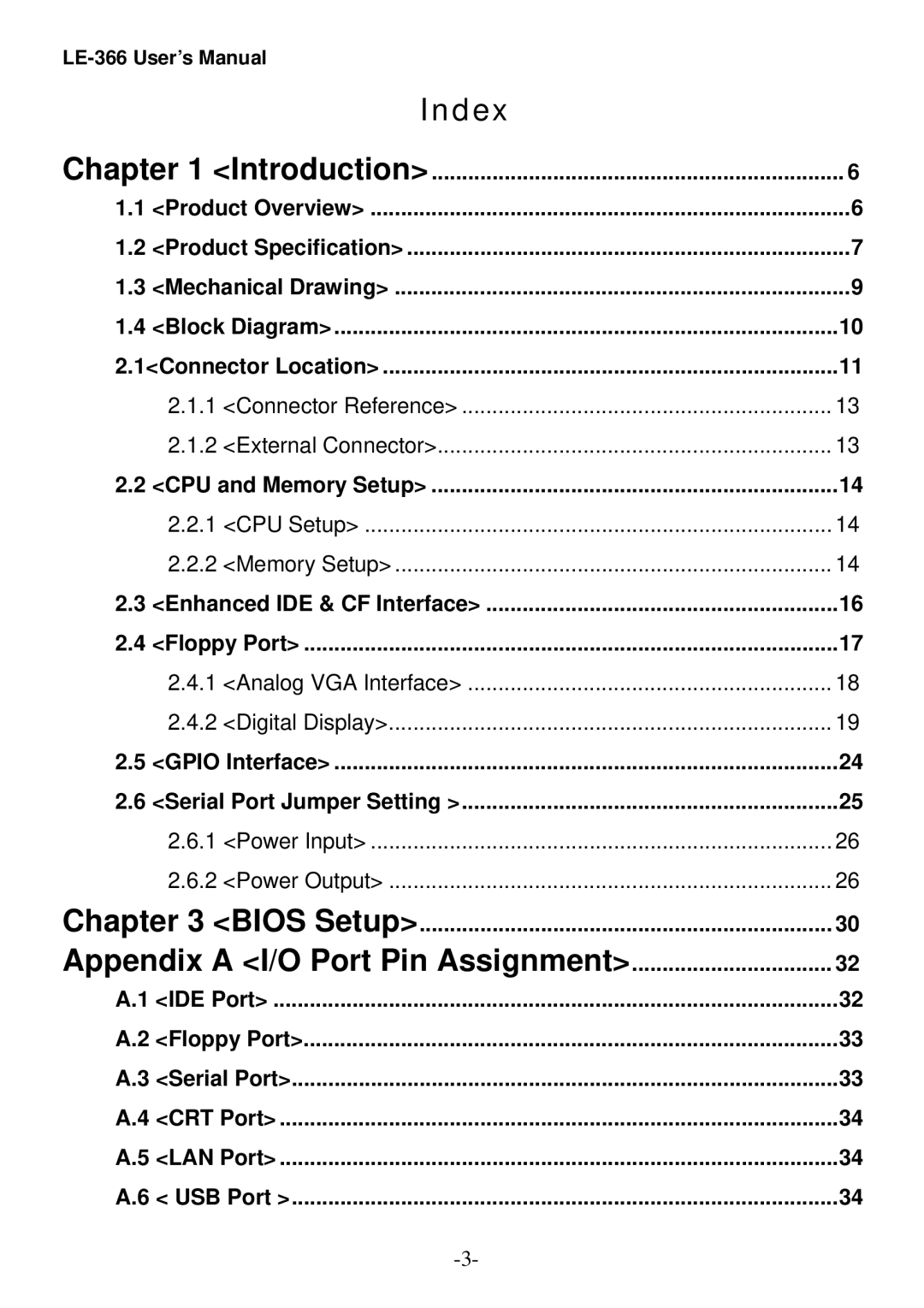 AMD LE-366 user manual Index, Appendix a I/O Port Pin Assignment 