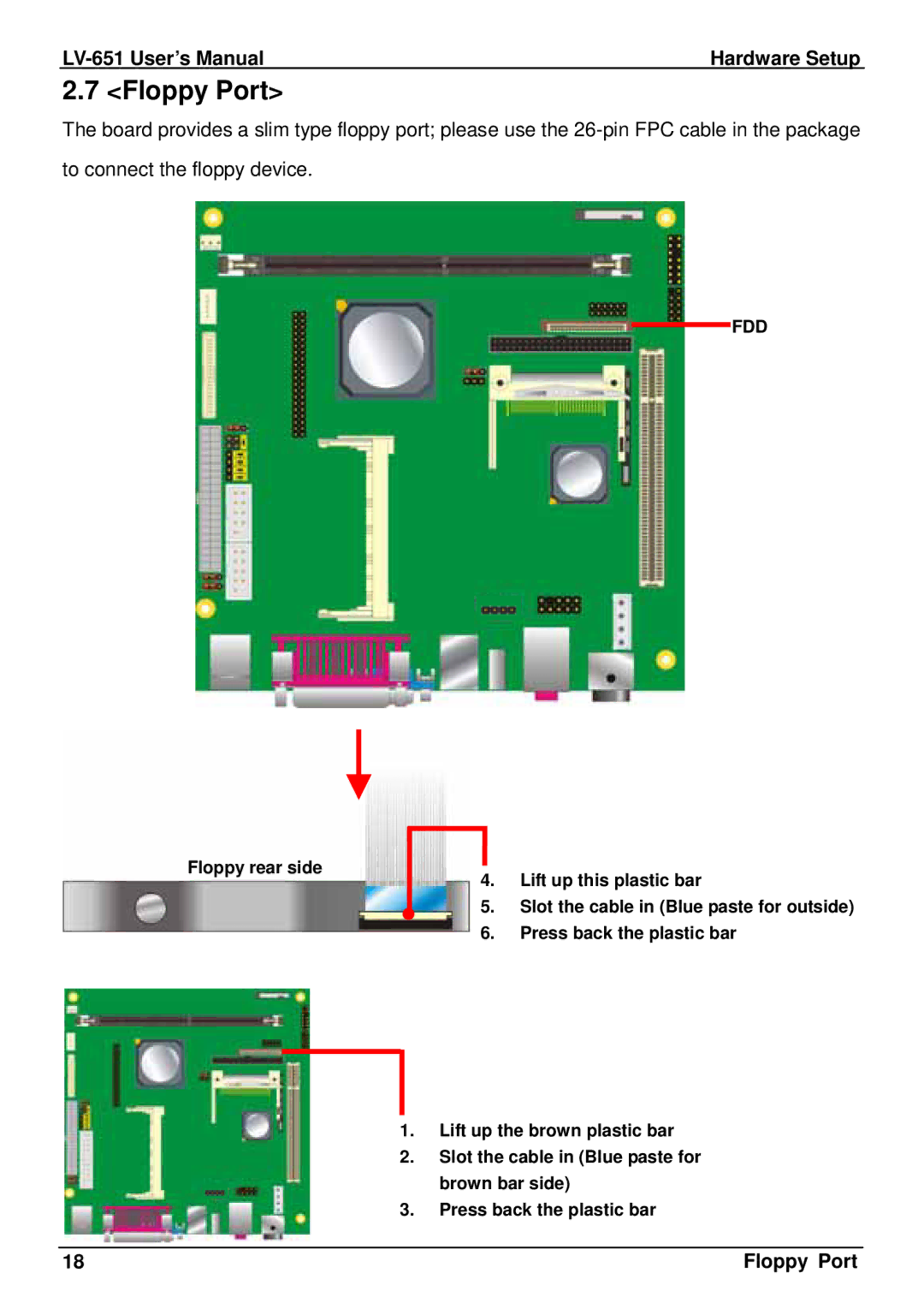 AMD LV-651 user manual Floppy Port 