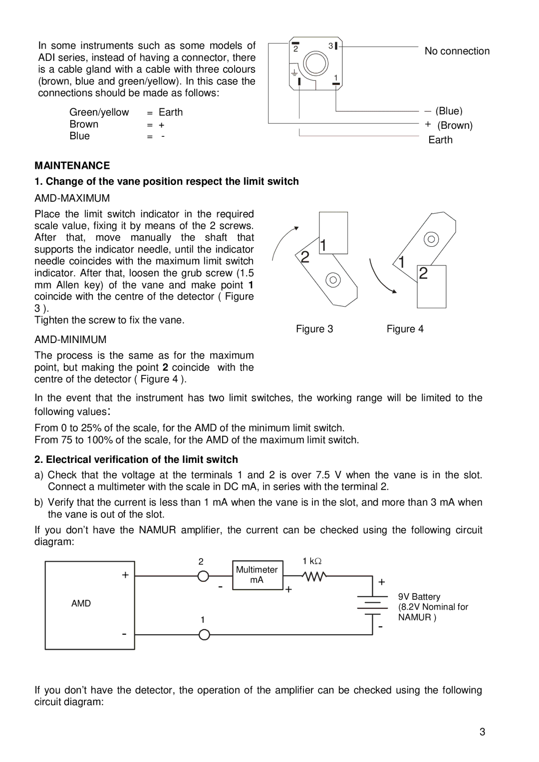 AMD M21 manual Maintenance, Amd-Maximum, Amd-Minimum 