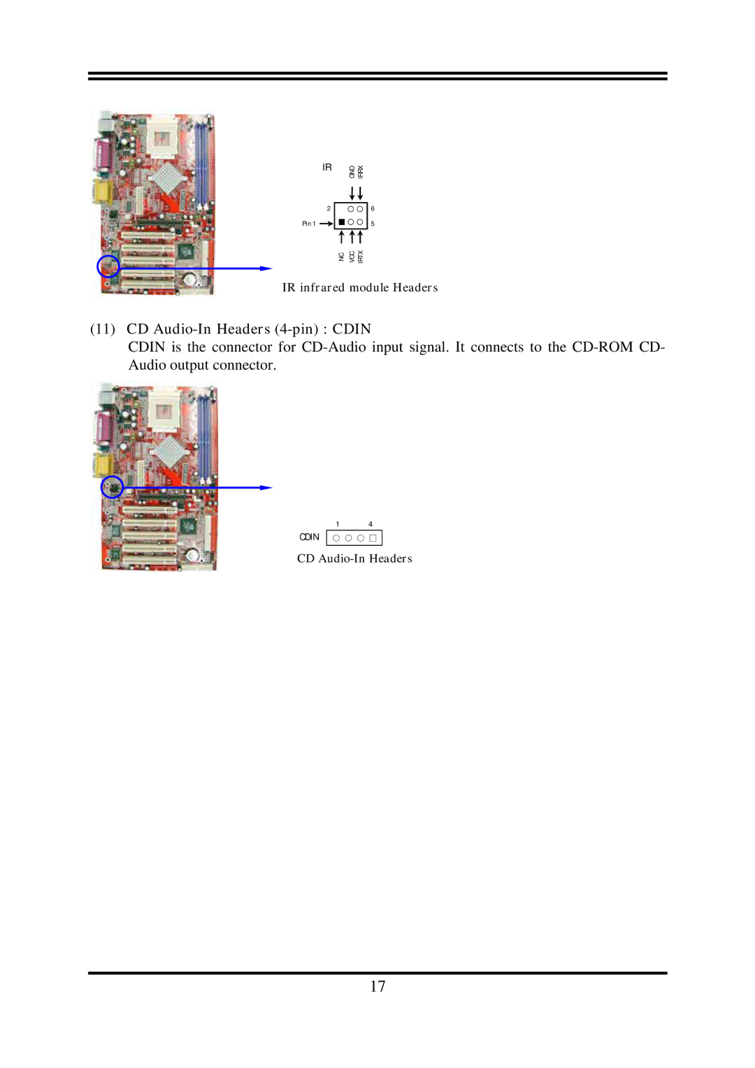 AMD N2PA-LITE, N2PAP-LITE user manual CD Audio-In Headers 4-pin Cdin 