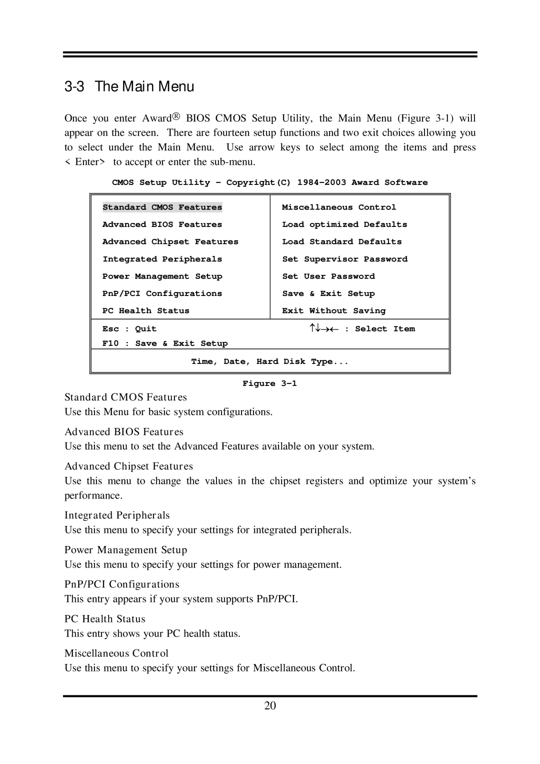 AMD N2PAP-LITE, N2PA-LITE user manual Main Menu 