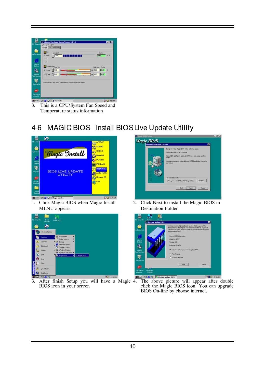 AMD N2PAP-LITE, N2PA-LITE user manual Magic Bios Install Bios Live Update Utility 