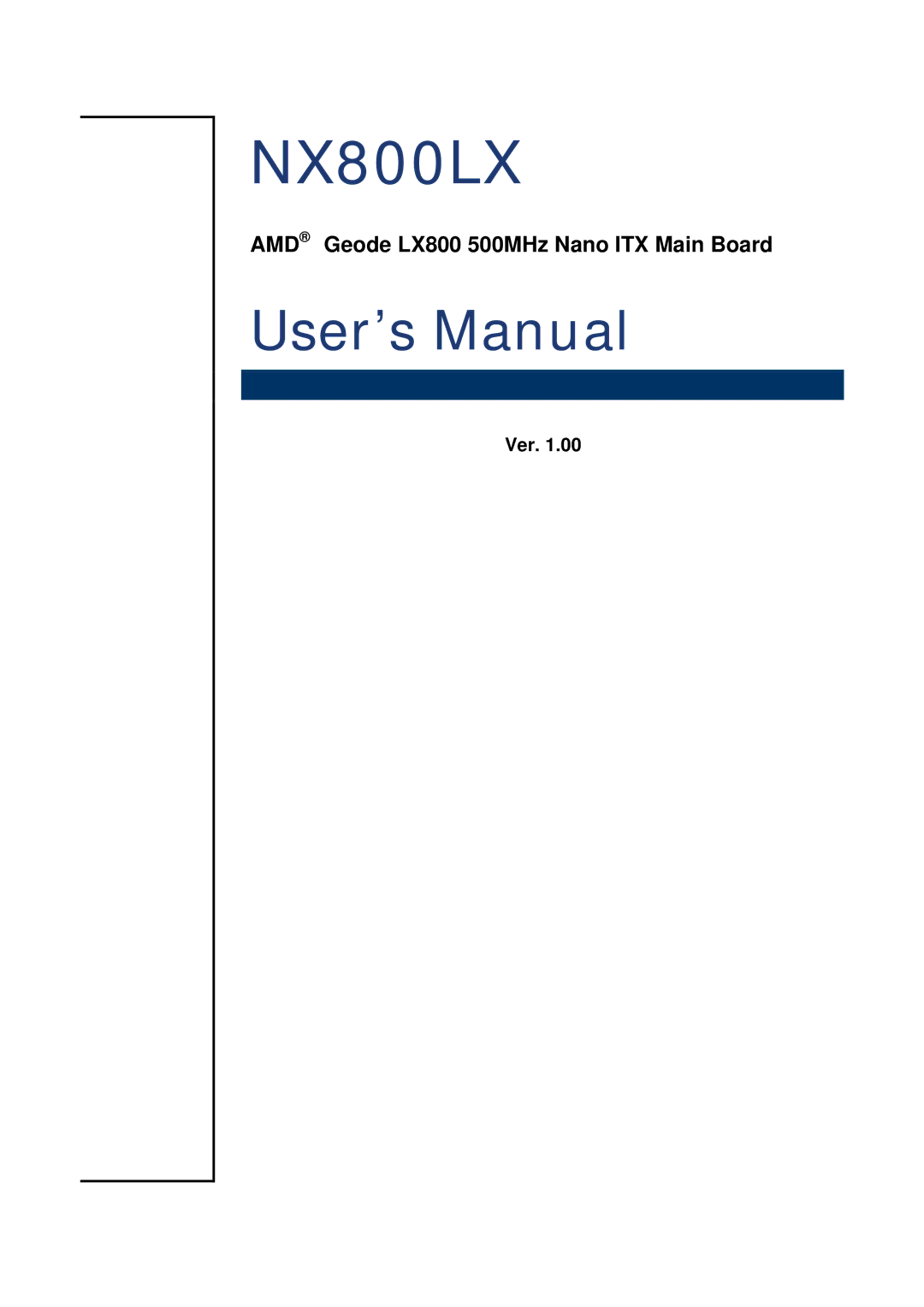 AMD NX800LX user manual Ver 