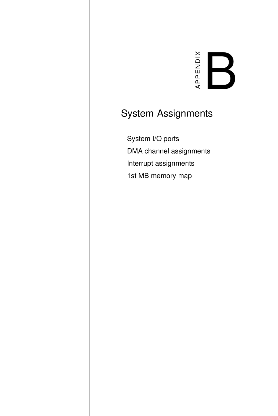 AMD PCM-5820 manual System Assignments 