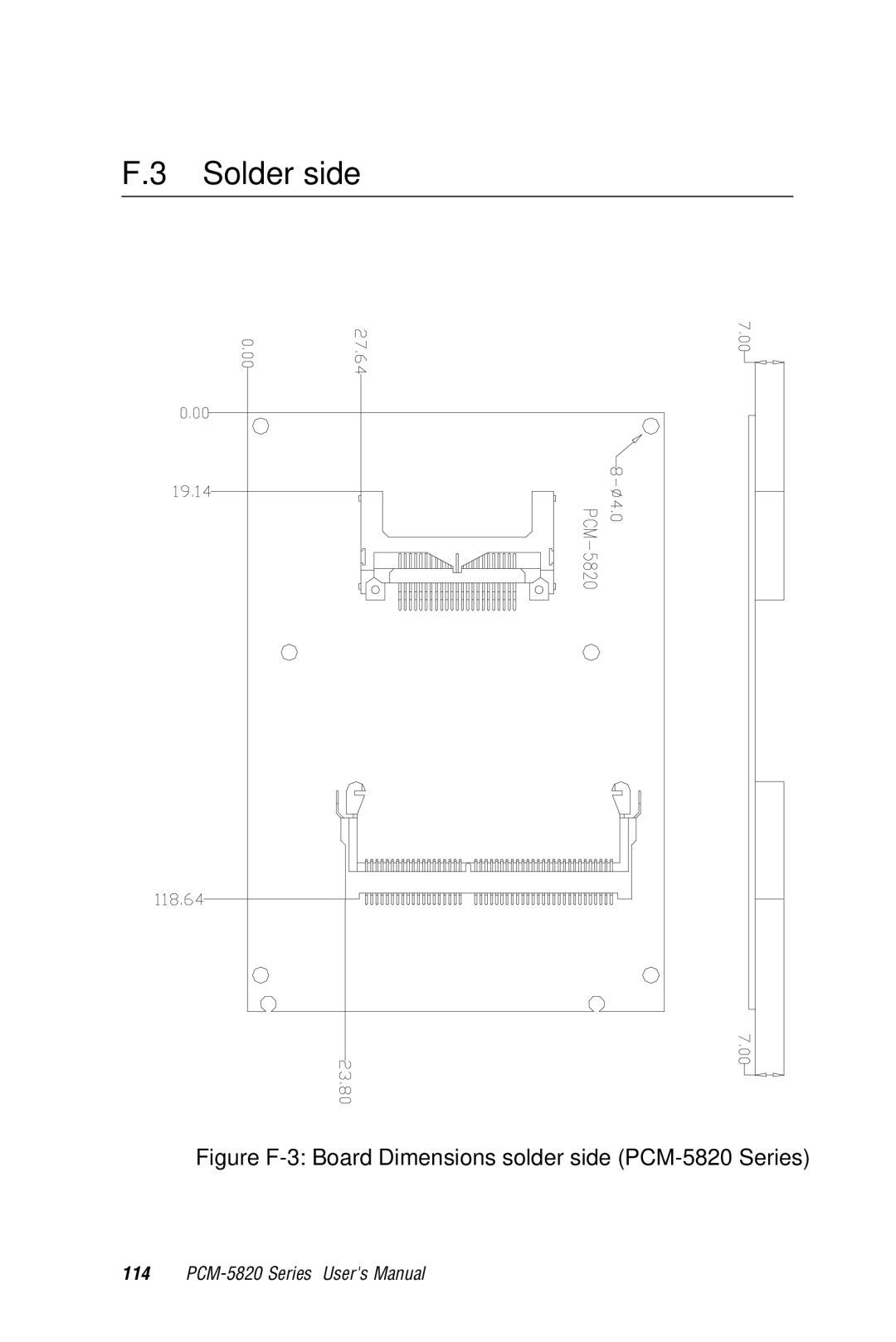 AMD PCM-5820 manual Solder side 