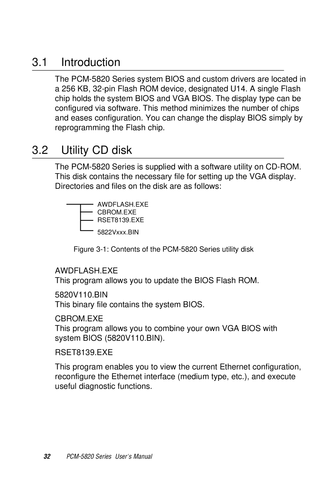 AMD PCM-5820 manual Utility CD disk, Awdflash.Exe 