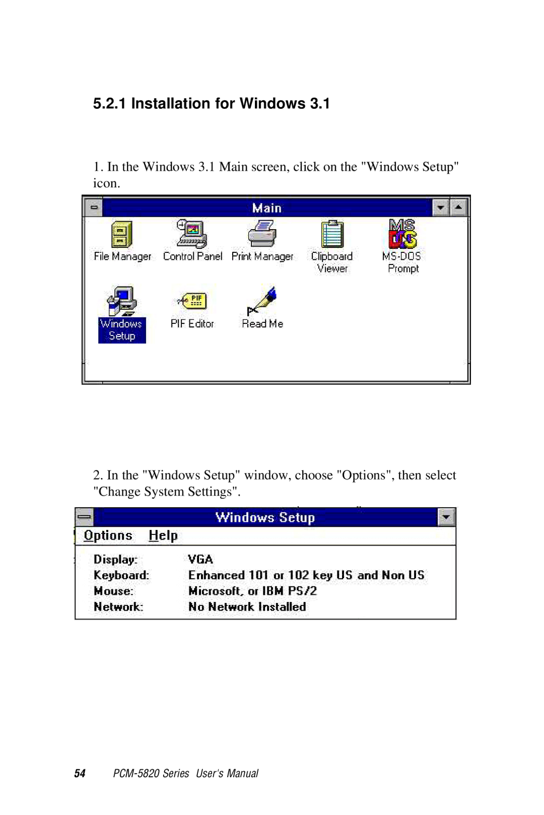 AMD PCM-5820 manual Installation for Windows 