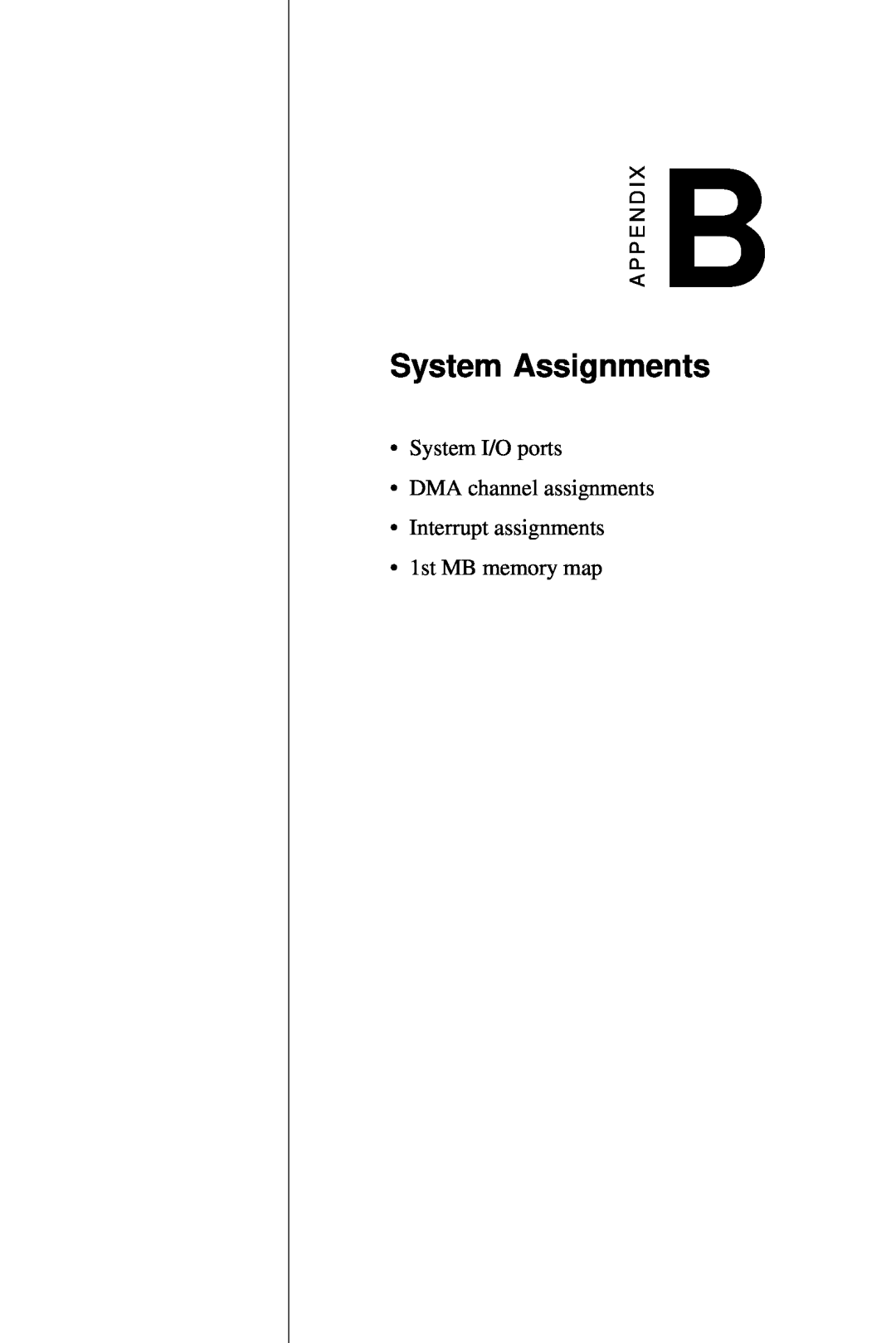 AMD PCM-5820 manual System Assignments 