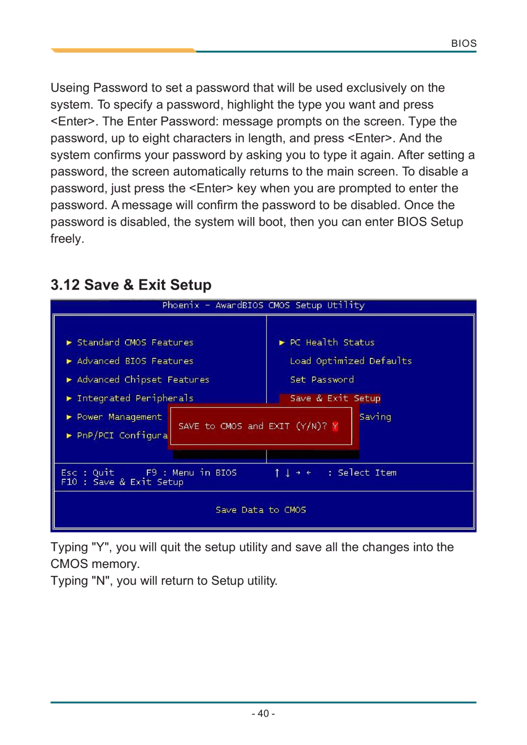 AMD SBX-5363 manual Save & Exit Setup 