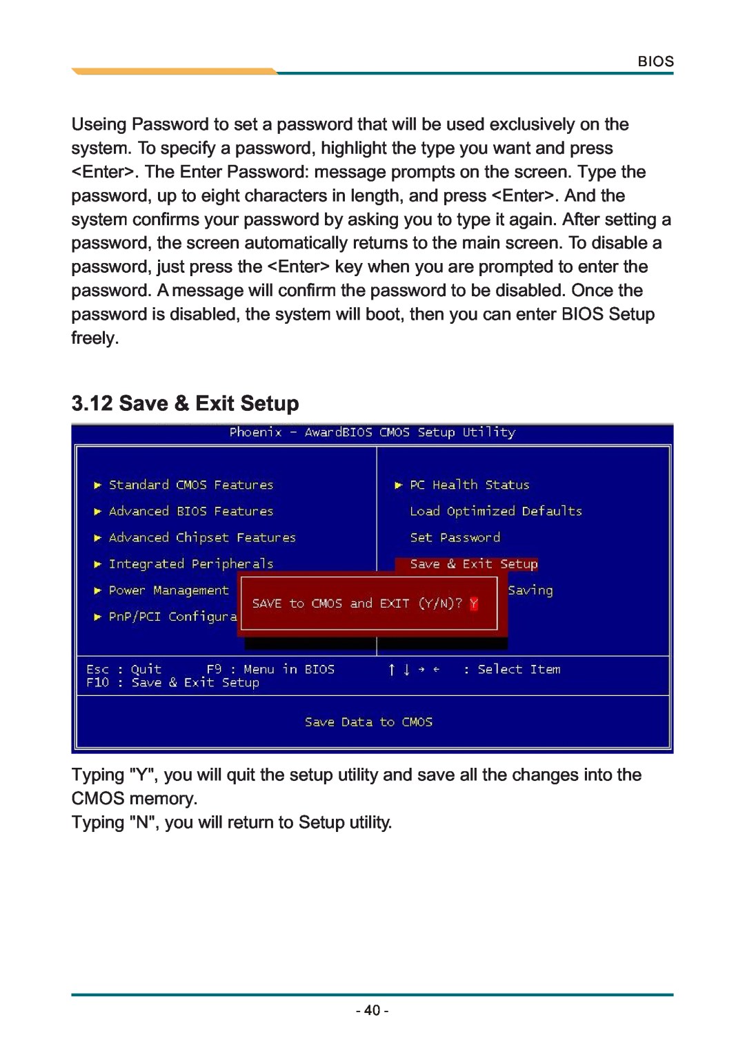 AMD SBX-5363 manual Save & Exit Setup 