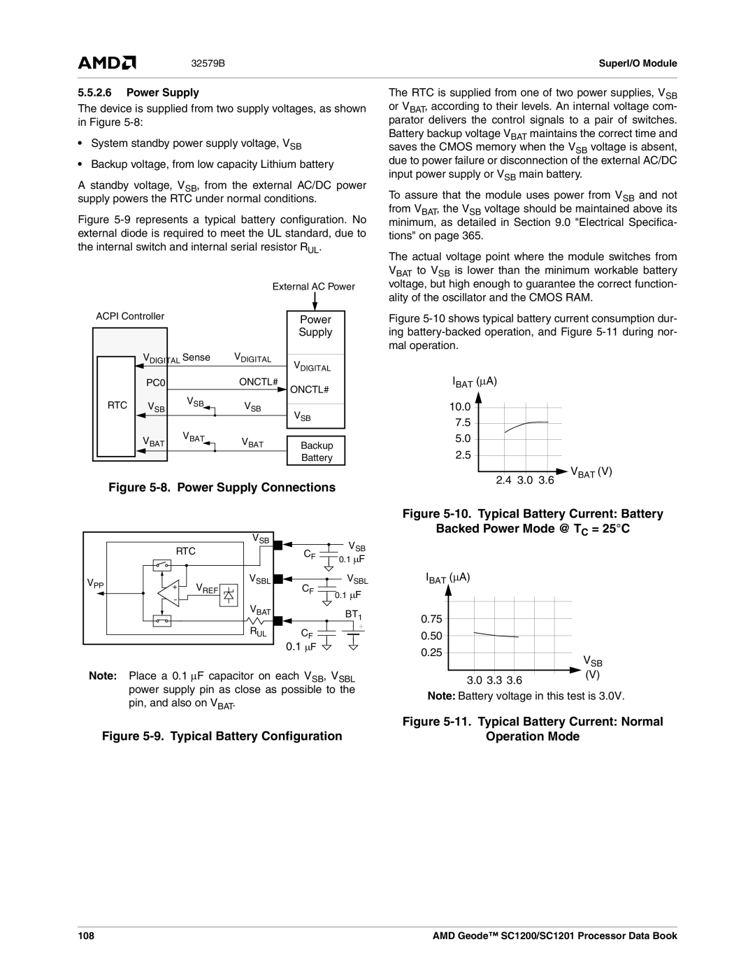 AMD SC1200, SC1201 manual Power Supply 