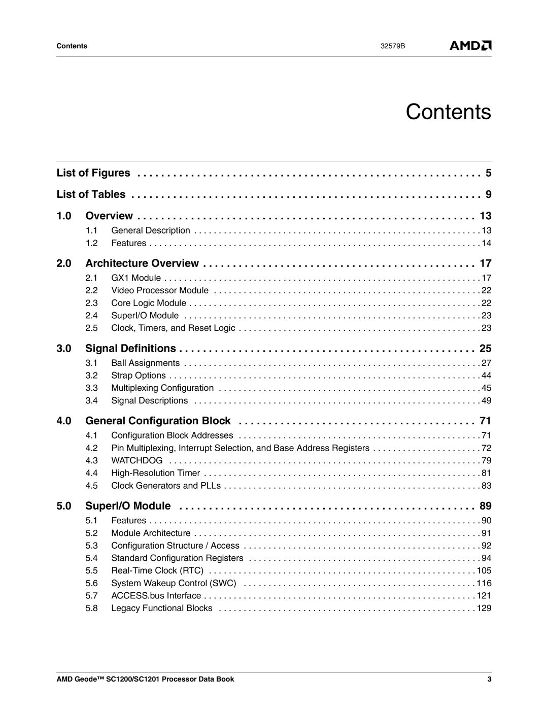 AMD SC1201, SC1200 manual Contents 