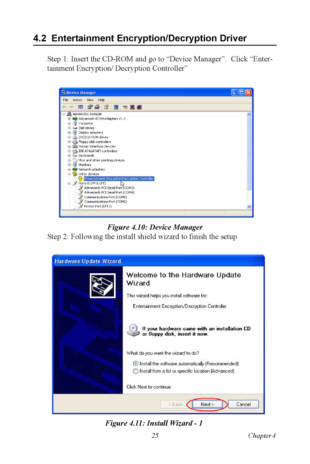 AMD TPC-660G manual Entertainment Encryption/Decryption Driver, Device Manager 