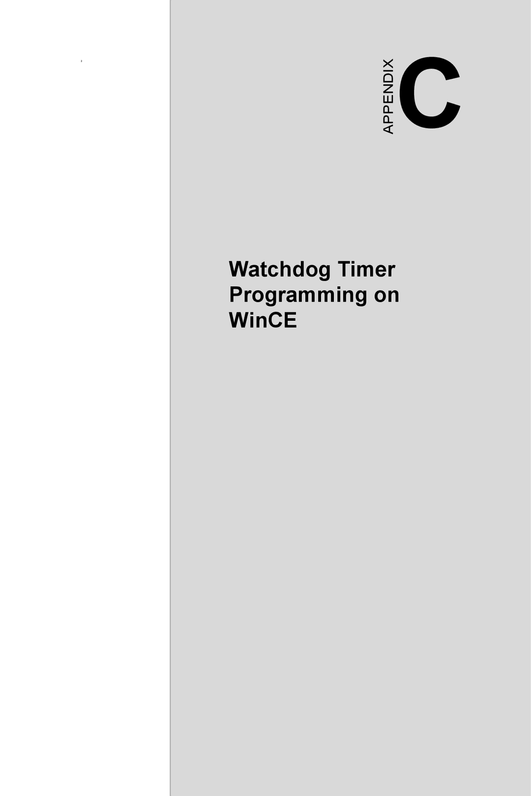 AMD TPC-660G manual Watchdog Timer Programming on WinCE 