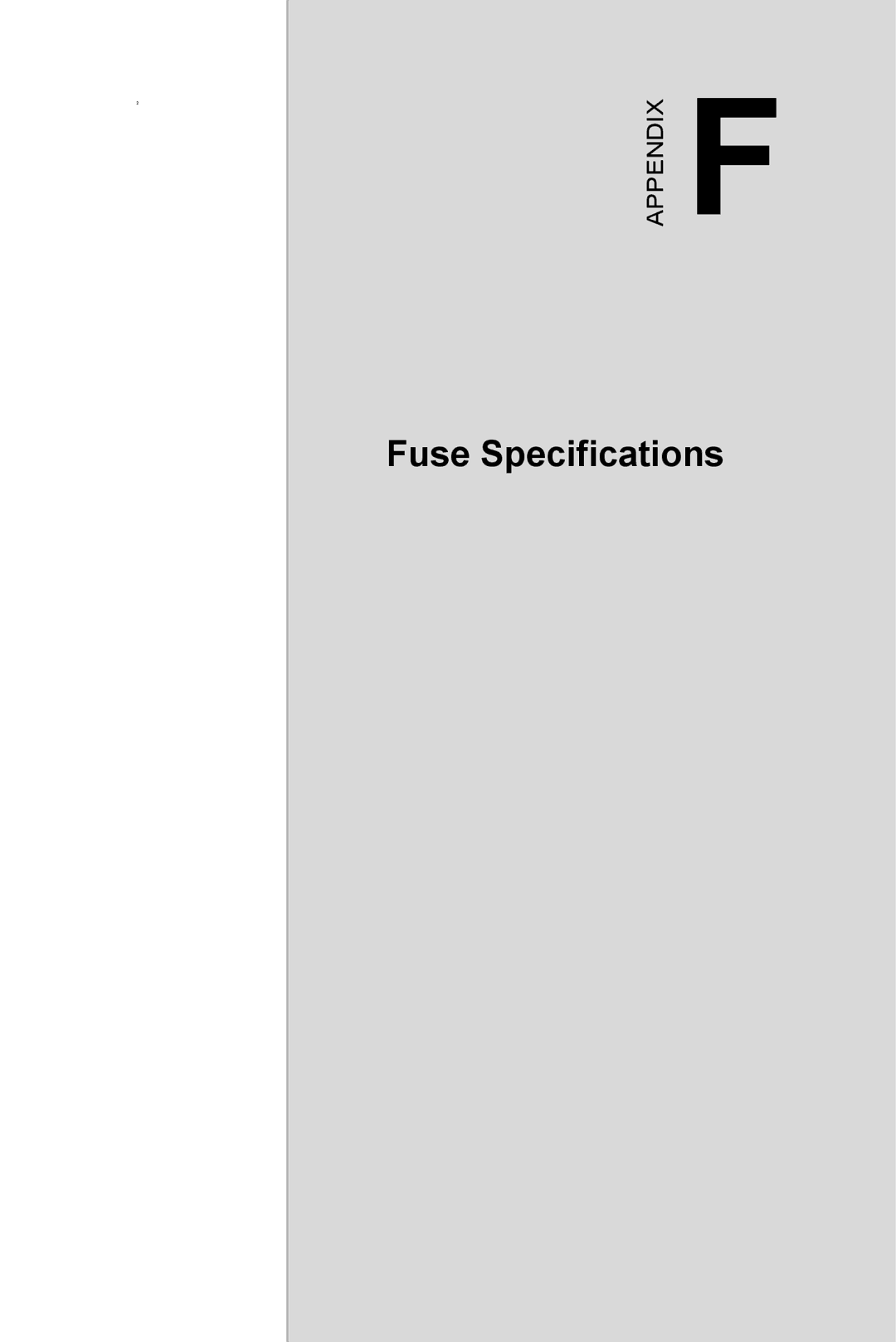 AMD TPC-660G manual Fuse Specifications 