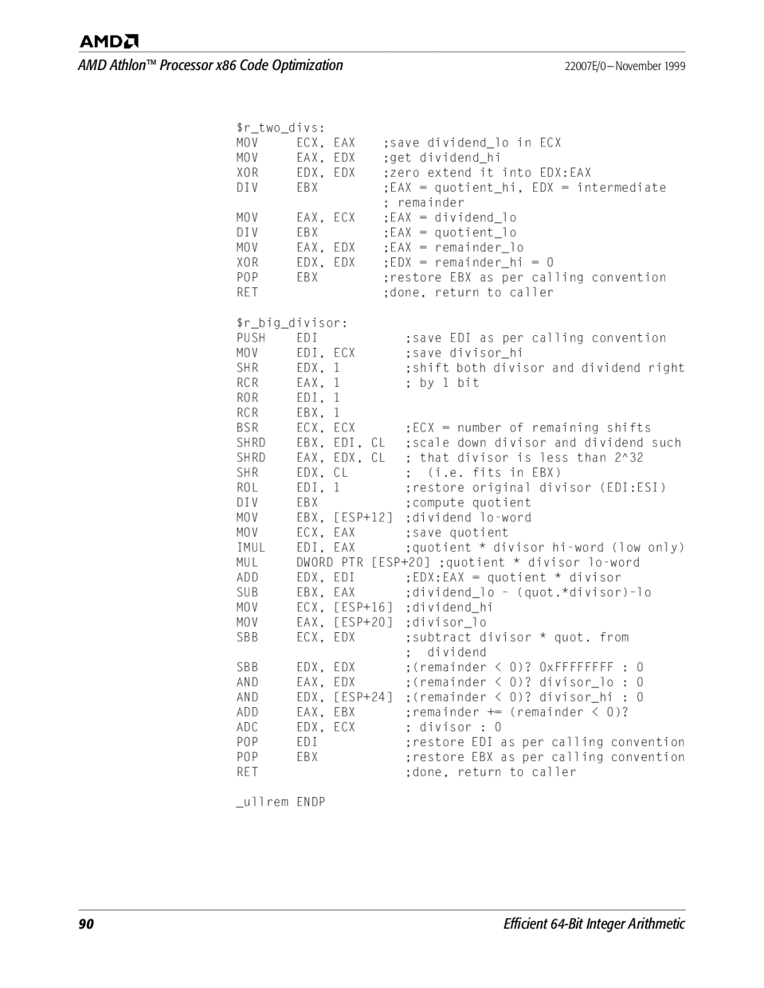 AMD x86 manual Shr Edx 