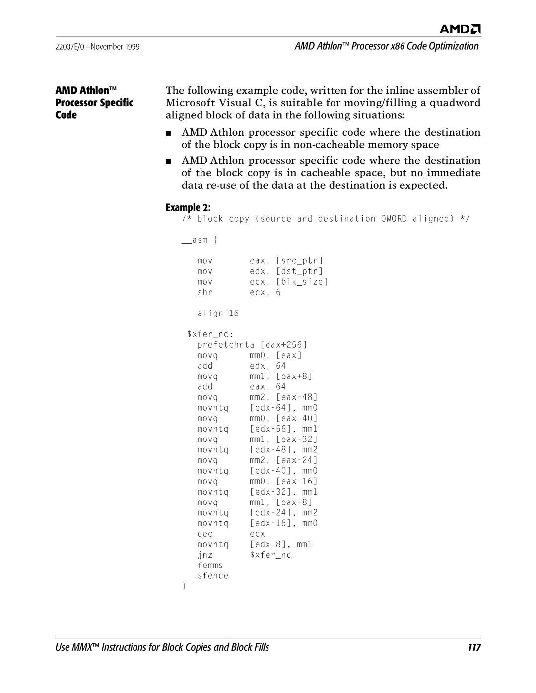 AMD x86 manual Processor Specific 