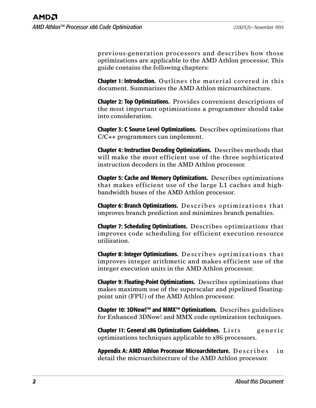 AMD x86 manual Source Level Optimizations. Describes optimizations that 