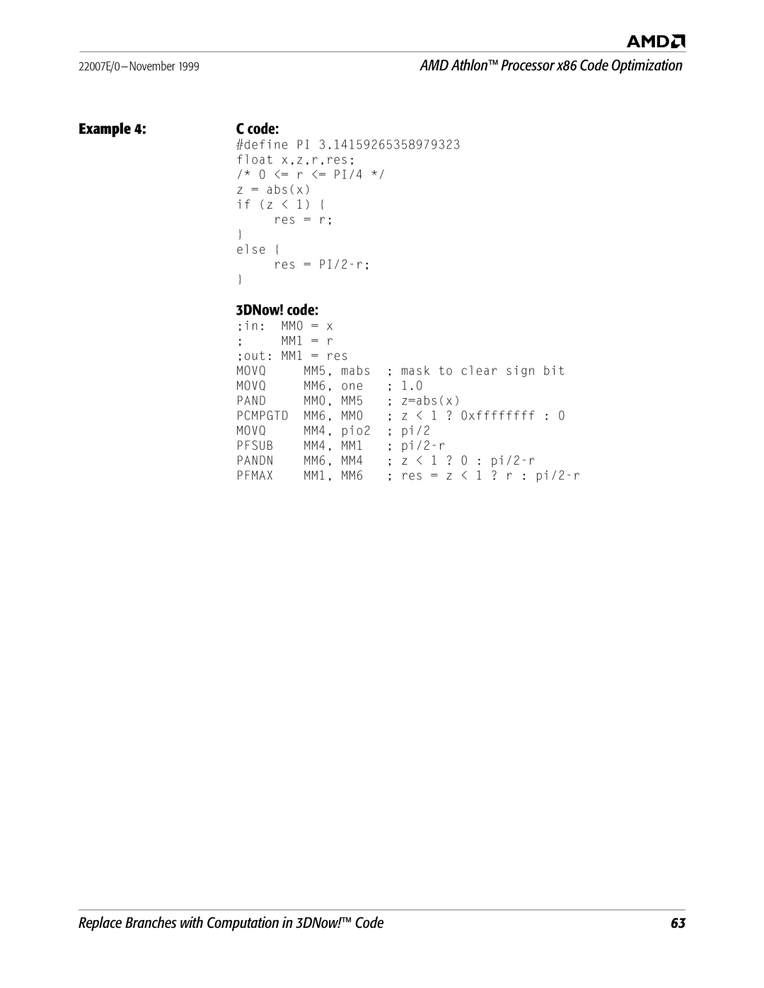 AMD x86 manual Pfsub 