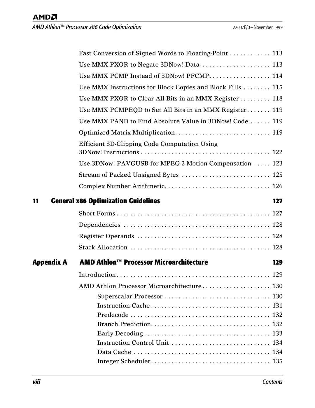 AMD manual General x86 Optimization Guidelines 127 