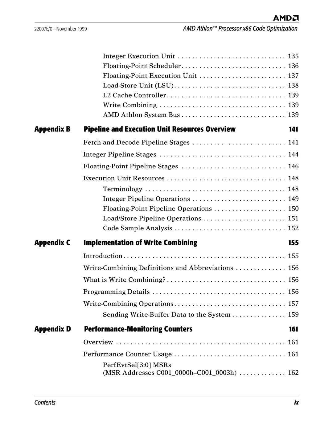 AMD x86 manual Appendix B Pipeline and Execution Unit Resources Overview 